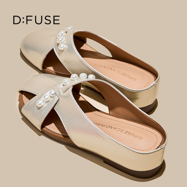 13669994.墨斯本D:Fuse/迪芙斯新款包头厚底舒适镂空女拖鞋星期六集团DFE211021I