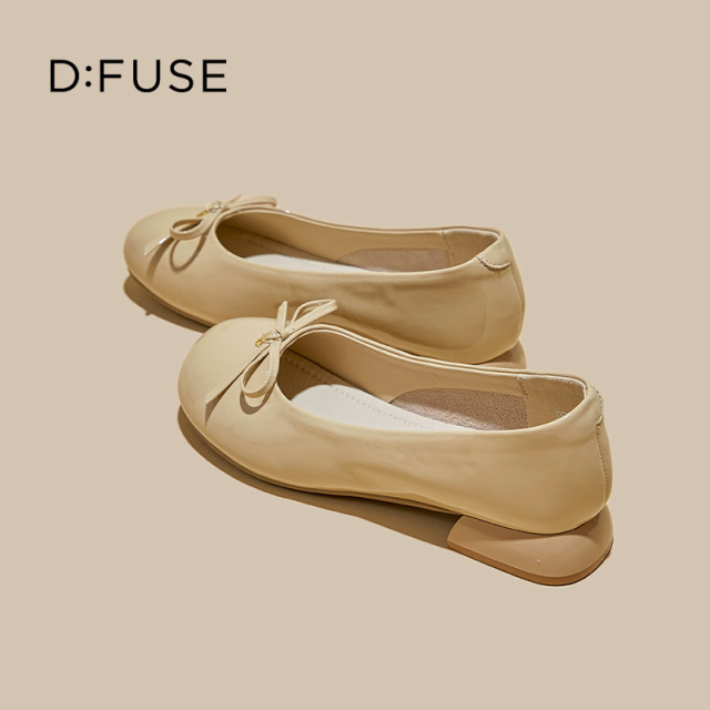 13670002.墨斯本D:Fuse/迪芙斯新款芭蕾风蝴蝶结浅口软底女单鞋星期六集团DFE111165I