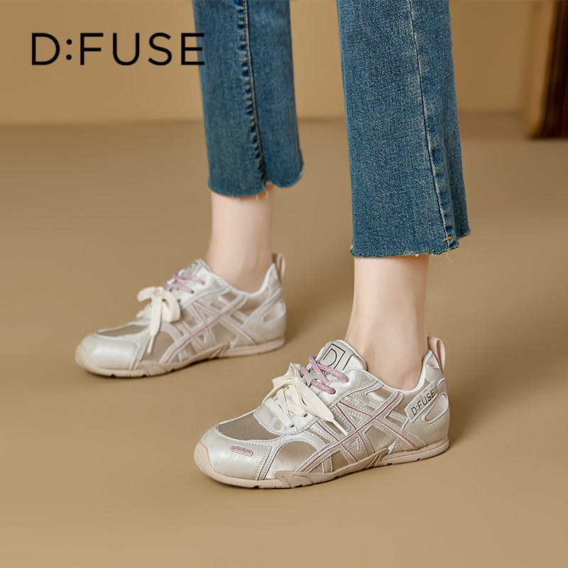 13670014.墨斯本D:Fuse/迪芙斯新款韩系双带厚底运动休闲女鞋星期六集团DFE111235J