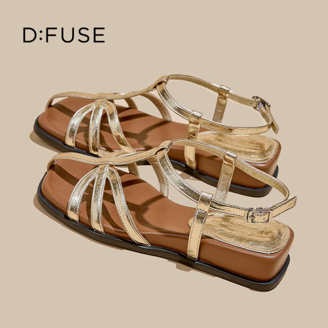 13670008.墨斯本D:Fuse/迪芙斯新款方头露趾厚底时尚舒适女凉鞋星期六集团DFE111515I