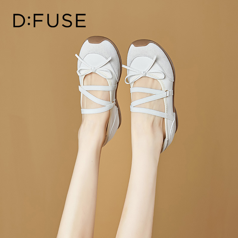 13670012.墨斯本D:Fuse/迪芙斯新款轻薄芭蕾舞鞋浅口厚底女单鞋星期六集团DFE111172I