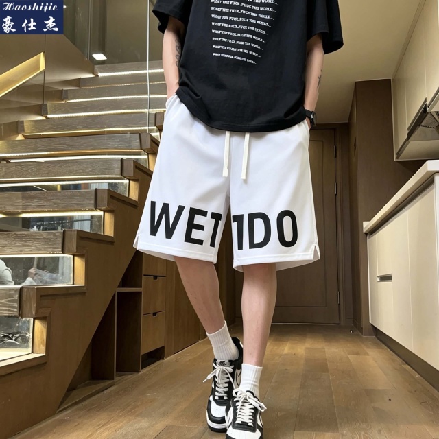 13672474.《百搭潮流》夏季新款宽松字母印花沙滩裤速干透气短裤