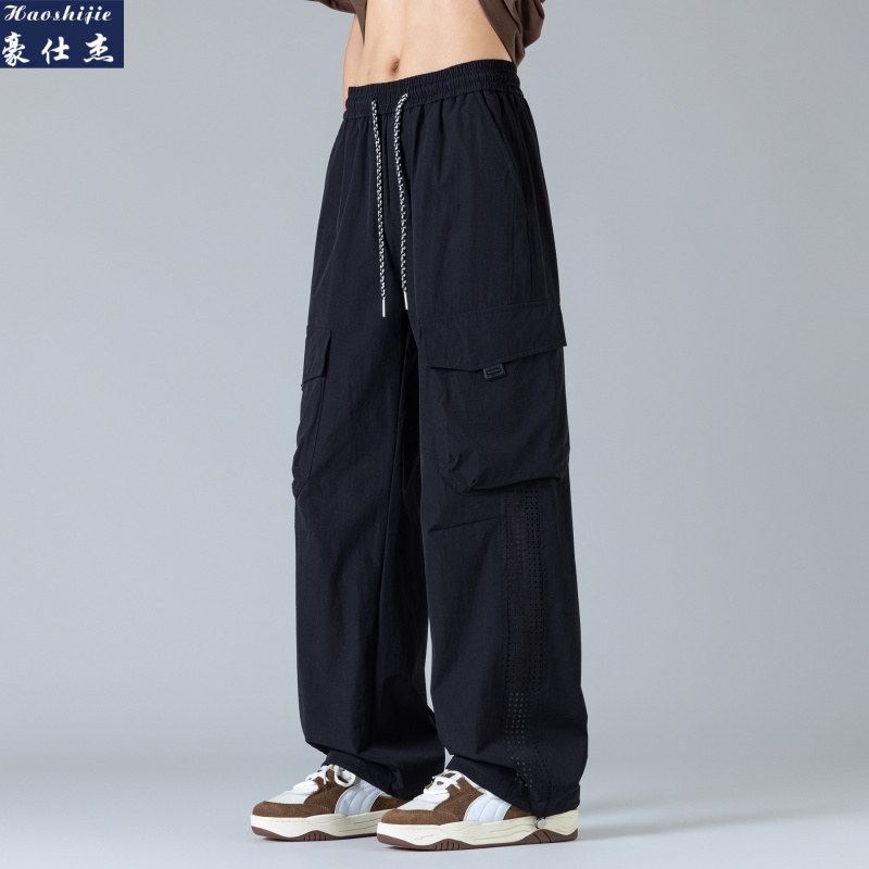 13672473.《休闲潮流》夏季新款休闲裤宽松阔腿裤长裤青少年冰丝裤