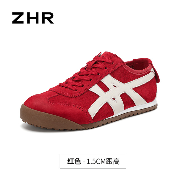 13675345.【ZHR则则】薄底德训鞋圆头系带平底女鞋[猪皮软垫]