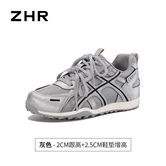 13675380.【ZHR则则】阿甘鞋圆头系带厚底女鞋[超纤+丝光布]