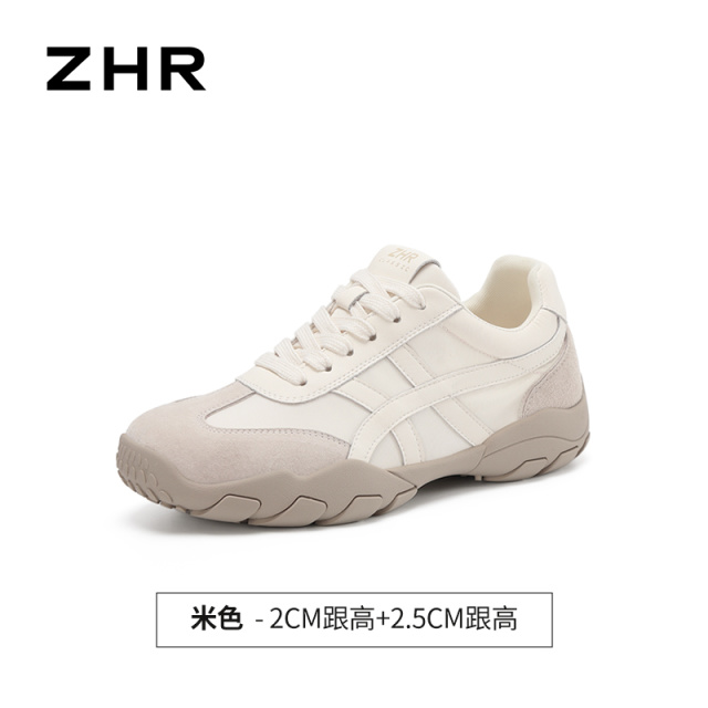 13675332.【ZHR则则】阿甘鞋圆头系带厚底女鞋[牛津布+猪巴戈+超纤]
