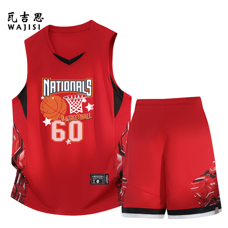 13676566.速干背心套装青少年夏季宽松篮球服男孩学生大童休闲运动两件套薄