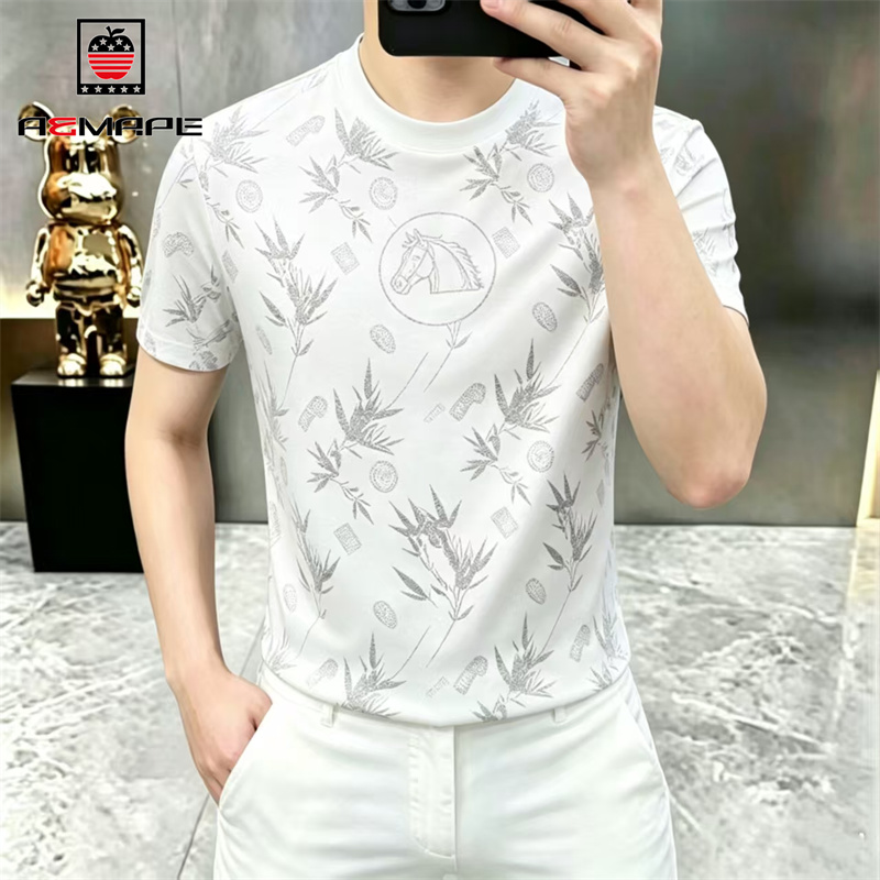 13676074.AEMAPE短袖T恤男夏季吸汗透气青年男士休闲百搭短袖T恤衫