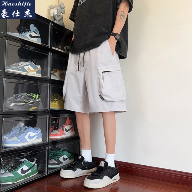 13678568.《百搭潮流》夏季新款青少年宽松直筒男工装速干五分裤短裤
