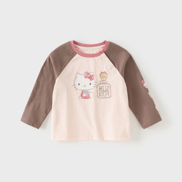 13681238.Hello Kitty联名戴维贝拉女童抗菌长袖T恤秋装新款儿童上衣