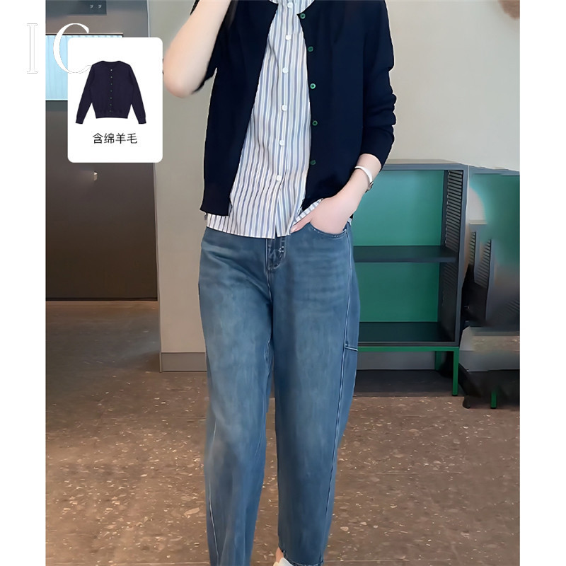 13682488.圆领慵懒风通勤针织开衫