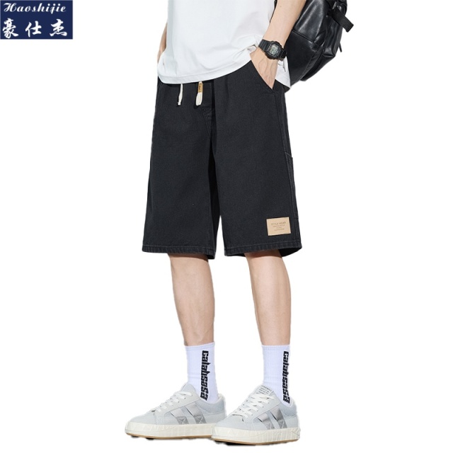 13681645.《休闲百搭》夏季薄款百搭休闲潮流舒适透气牛仔五分短裤