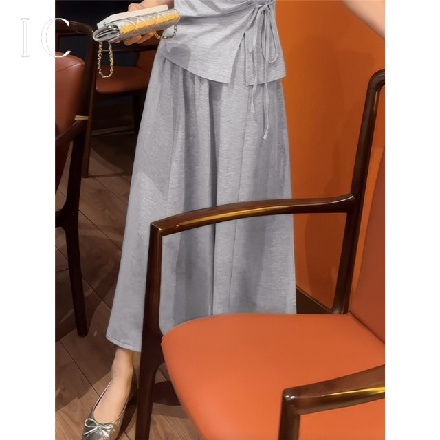 13682482.气质高腰宽松休闲半身裙