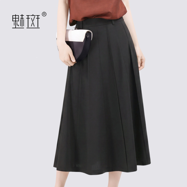 13684210.魅斑黑色半身裙A字裙