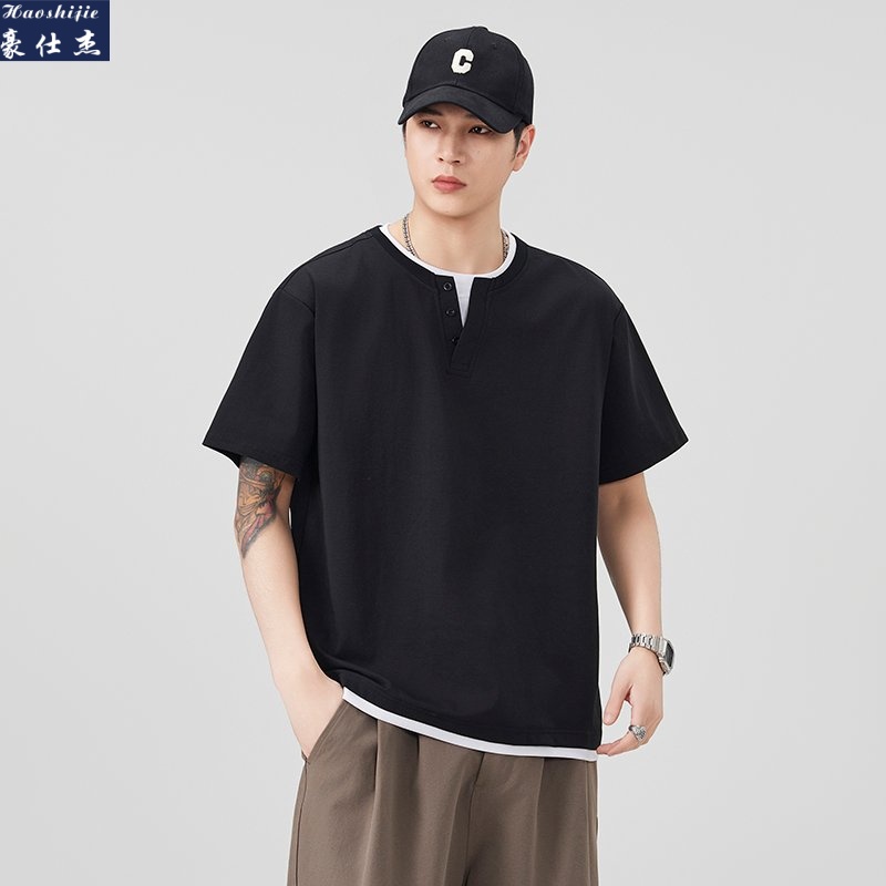 13683486.《简约时尚》夏季新款男士舒适时尚休闲T恤短袖上衣