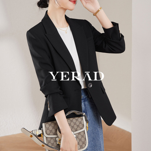 13687203.【娅丽达】高级感西装外套女休闲时尚商务通勤西服女上衣
