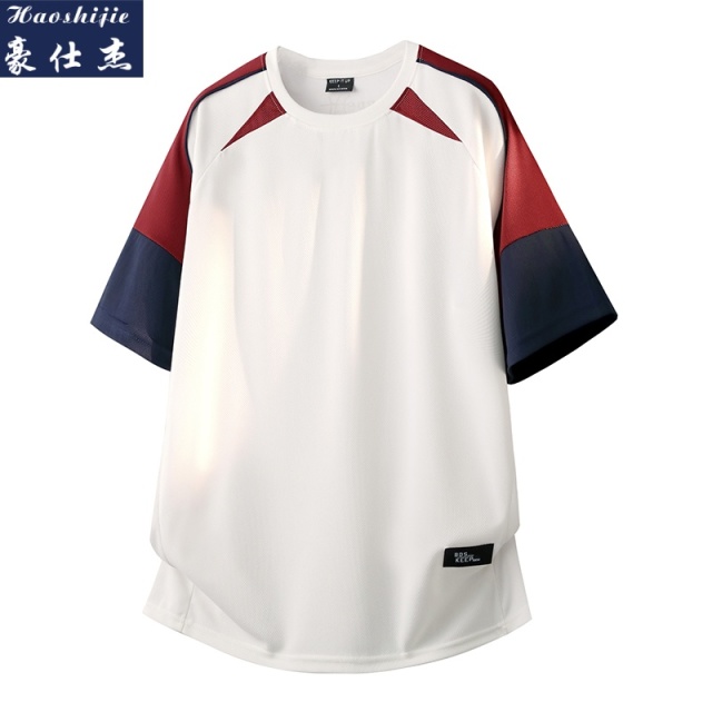 13691686.《百搭时髦》夏季新款速干冰丝短袖T恤运动透气网眼篮球服上衣