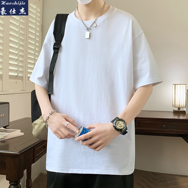 13696186.《纯棉百搭潮流》夏季男生短袖t恤高品质潮牌大码涂鸦T恤半袖