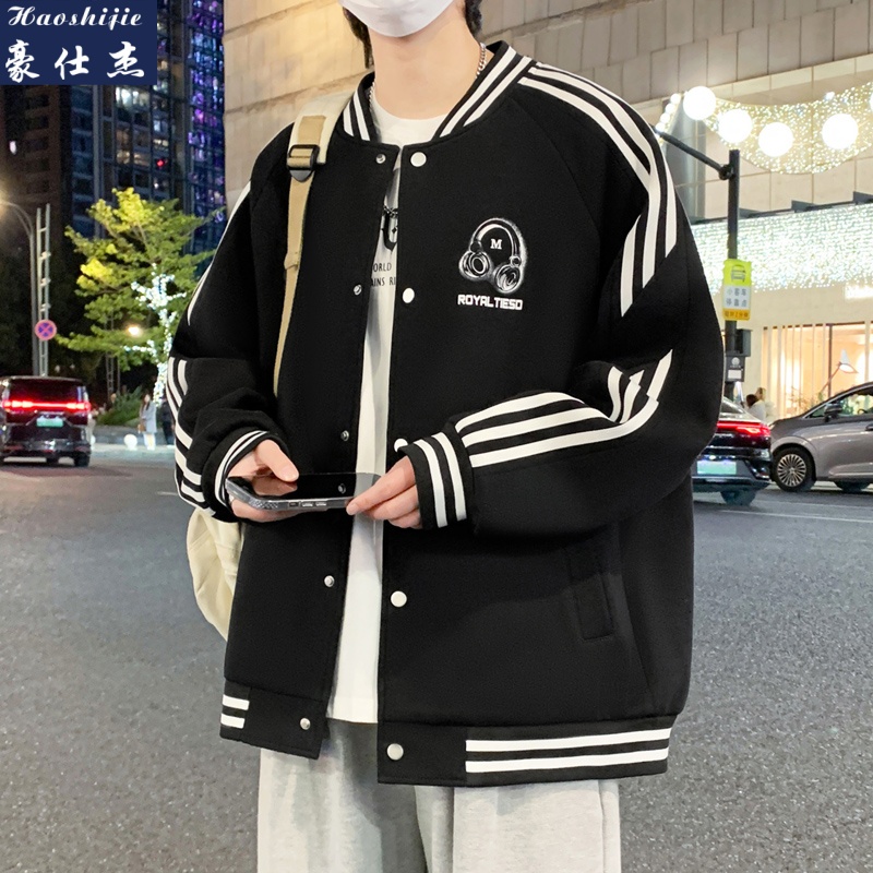 13698054.春季新款学生装青少年棒球服夹克男士大码外套
