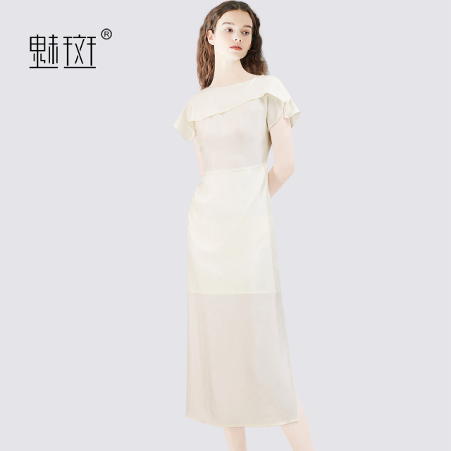 13697183.魅斑醋酸连衣裙一步裙