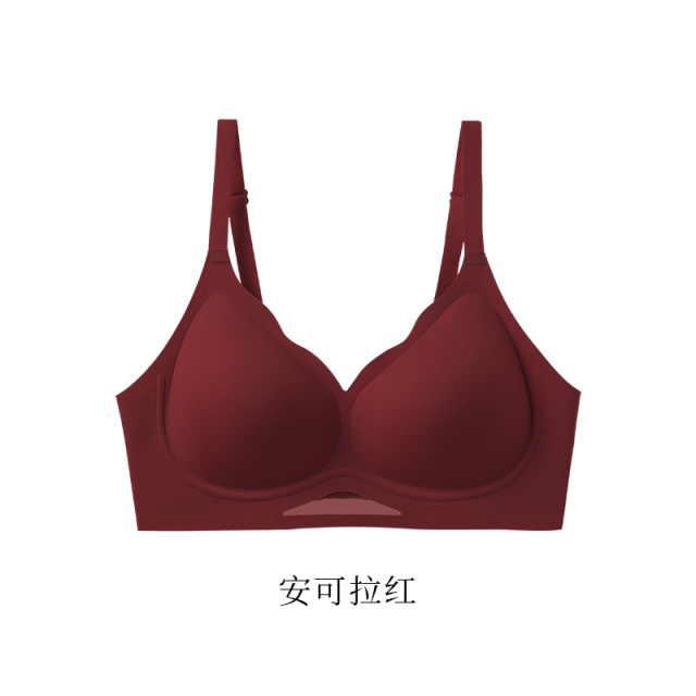 13699546.婷美无痕内衣女小胸聚拢收副乳防下垂无钢圈软支撑磨毛文胸