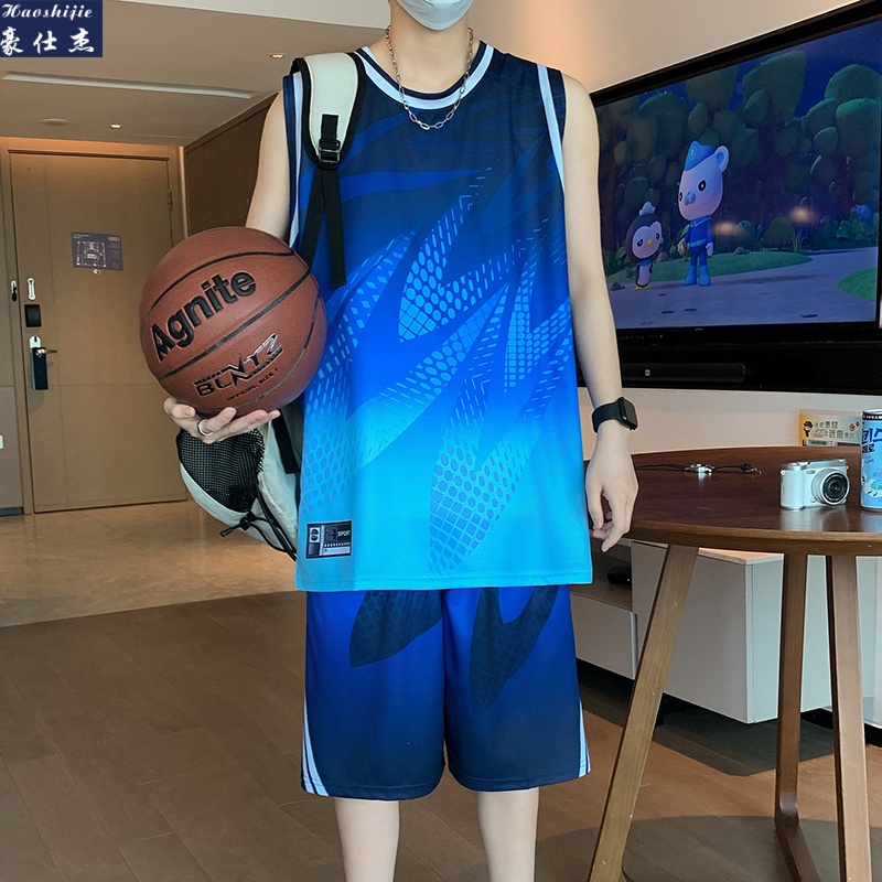 13701318.《简约休闲》夏季篮球服套装男青少年速干比赛运动服