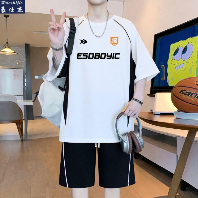 13703480.《百搭潮流》夏季青少年新款百搭潮流舒适透气短袖套装