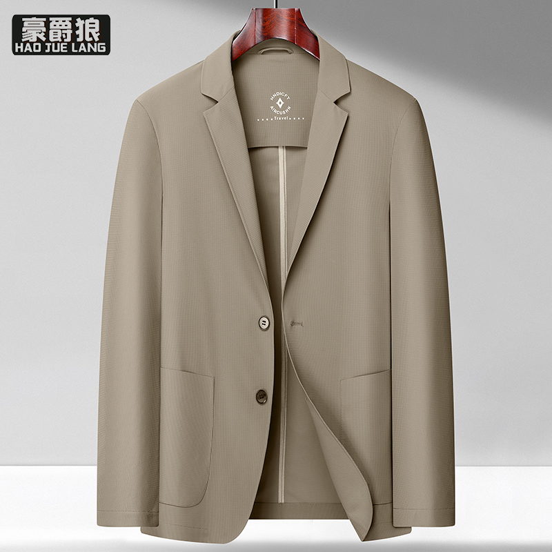 13704000.冰丝薄款西服外套男夏季新款高级感防晒透气抗皱男士西装上衣潮