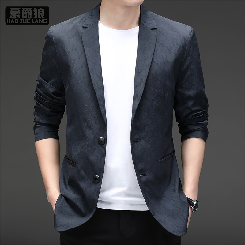 13703984.冰丝西服男士夏季薄款高端商务单西上衣休闲防晒西装外套男装