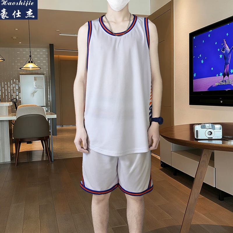 13716429.《清凉潮流》夏季青少年篮球服套装无袖休闲运动装训练服