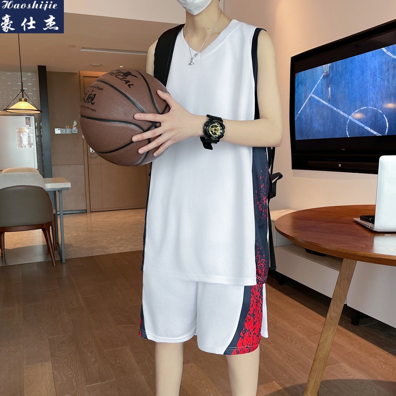 13716437.《简约时尚》夏季青少年球服运动套装球衣比赛训练篮球服