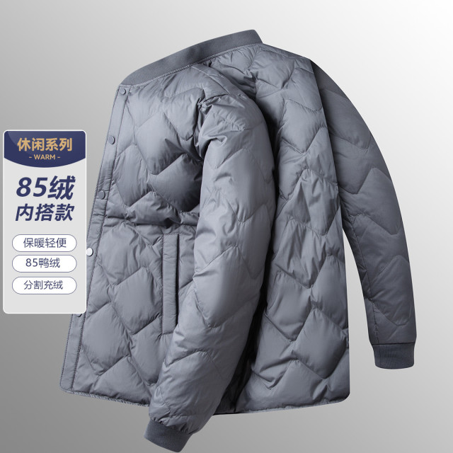 13725542.爸爸装羽绒内搭秋冬螺纹棒球领可外穿羽绒服男