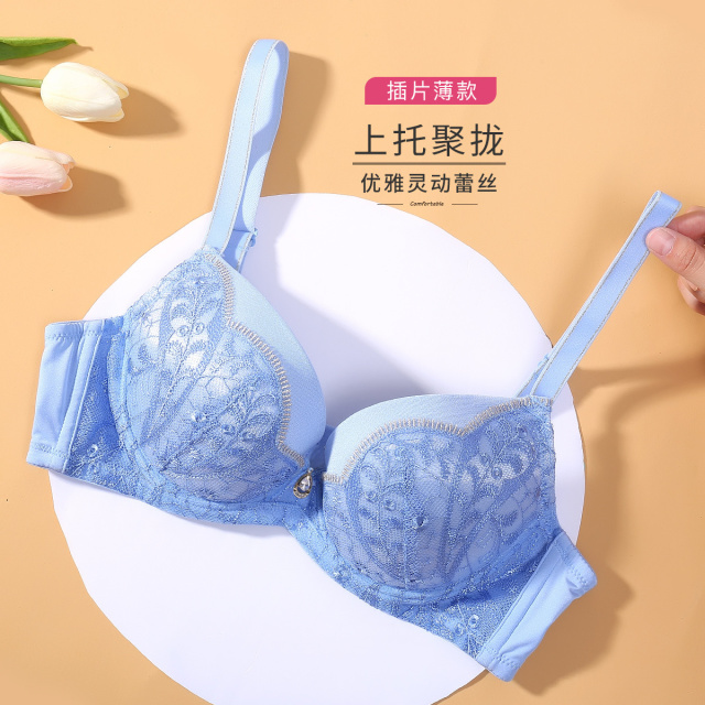 13727427.【小胸显大】3/4拼棉杯欧洲花型设计款薄模杯文胸