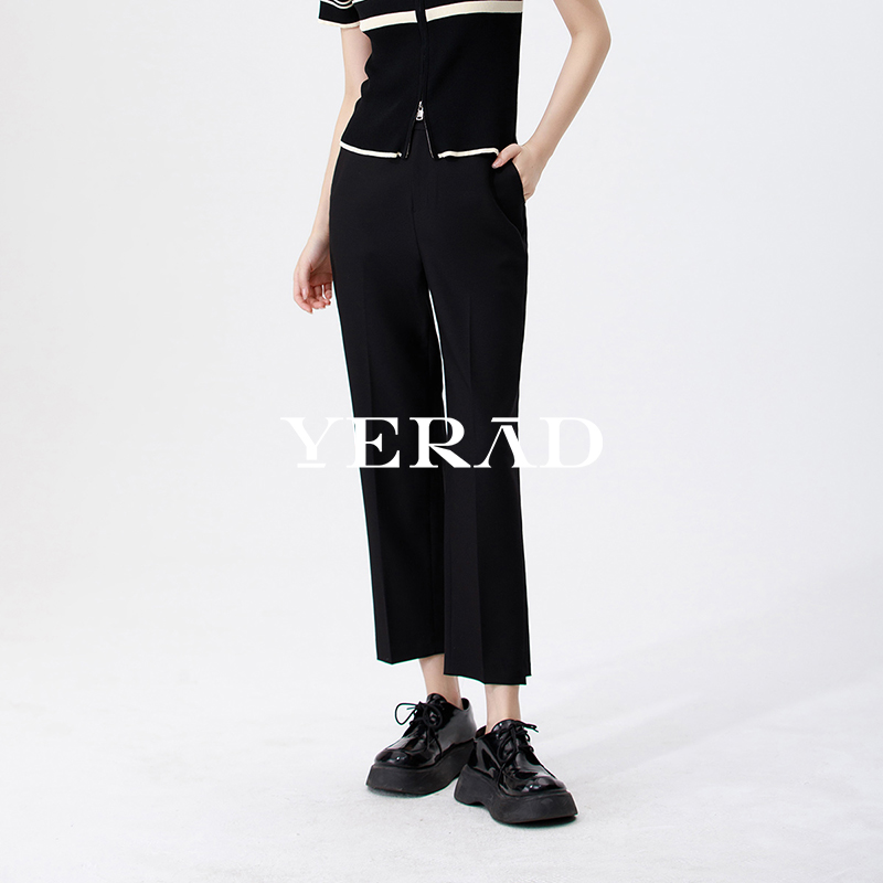 13734366.【娅丽达】职场通勤·高腰九分西装裤女夏款百搭休闲直筒裤