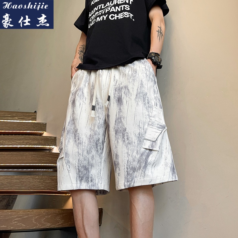 13736890.《百搭潮流》夏季短裤男脏脏风多口袋工装五分裤男士中裤外穿大裤衩