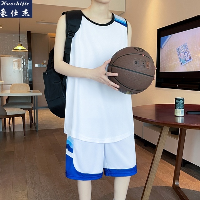 13736913.《简约时尚》夏季新款冰丝套装男女篮球比赛队服速干训练运动服