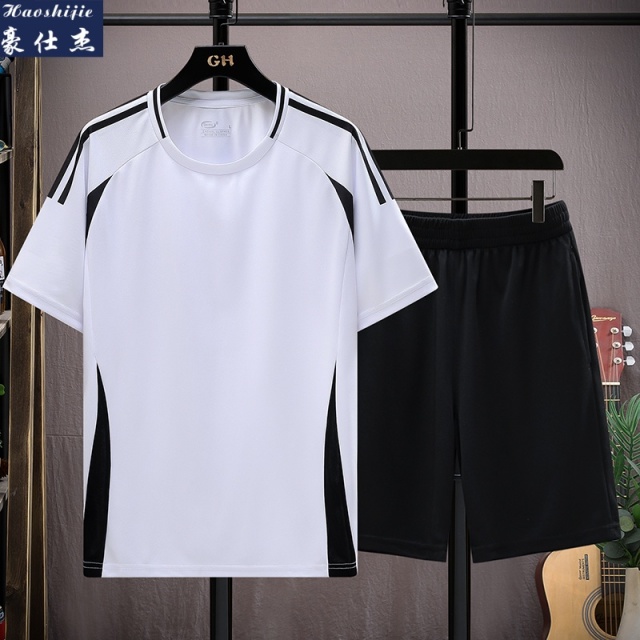13736912.《简约时尚》夏季新款男女青少年运动套装速干比赛训练服