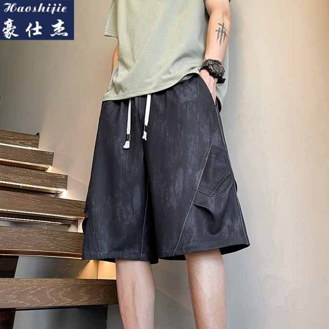 13736890.《百搭潮流》夏季短裤男脏脏风多口袋工装五分裤男士中裤外穿大裤衩