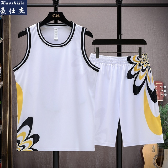 13736904.《休闲潮流》夏季篮球服跑步套装男女比赛训练速干队服