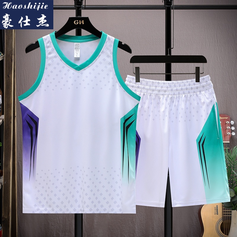 13736905.《休闲时尚》夏季新款篮球服套装男女比赛训练冰丝速干运动服