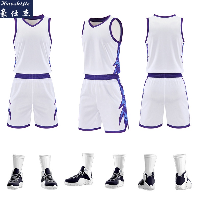 13736887.《简约休闲》夏季新款透气速干篮球服套装男女生比赛训练运动服