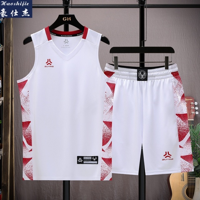 13736894.《简约时髦》夏季篮球服套装男女篮球比赛训练速干队服
