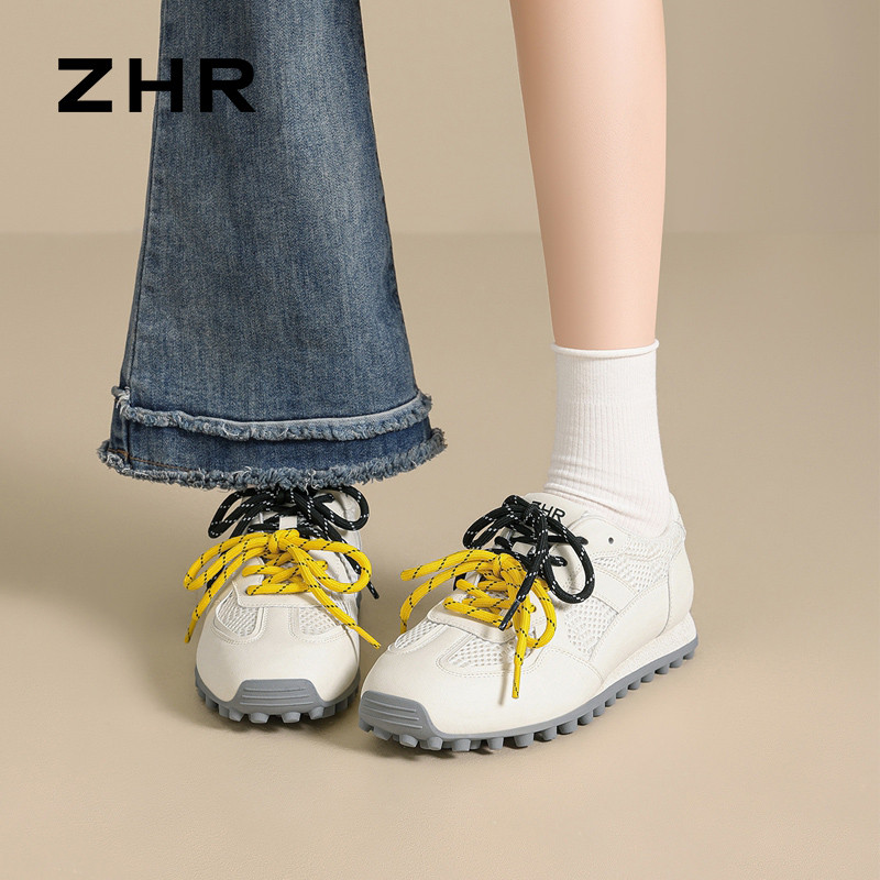 13748893.【ZHR则则】阿甘鞋圆头系带厚底女鞋[猪皮软垫]