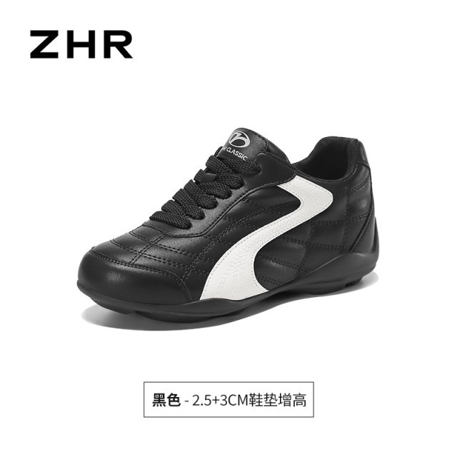 13748962.【ZHR则则】薄底德训鞋圆头系带厚底女鞋[猪皮软垫]
