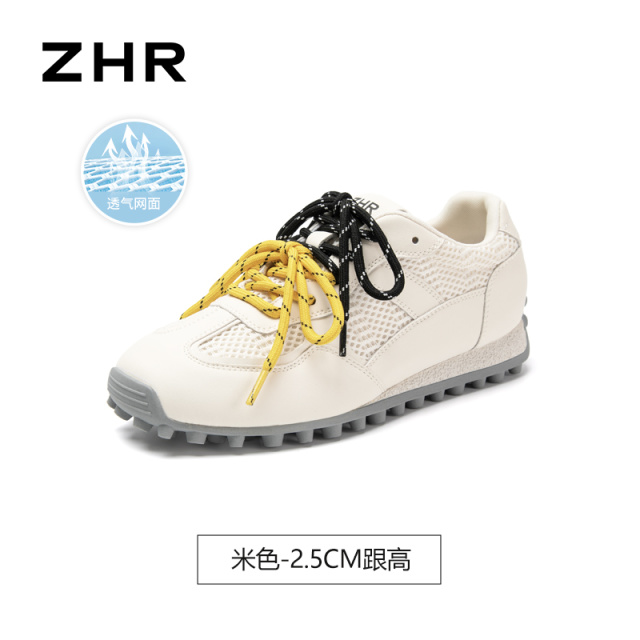 13748893.【ZHR则则】阿甘鞋圆头系带厚底女鞋[猪皮软垫]