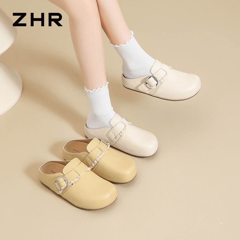 13749006.【ZHR则则】勃肯拖鞋圆头套脚内增高女鞋[PU]