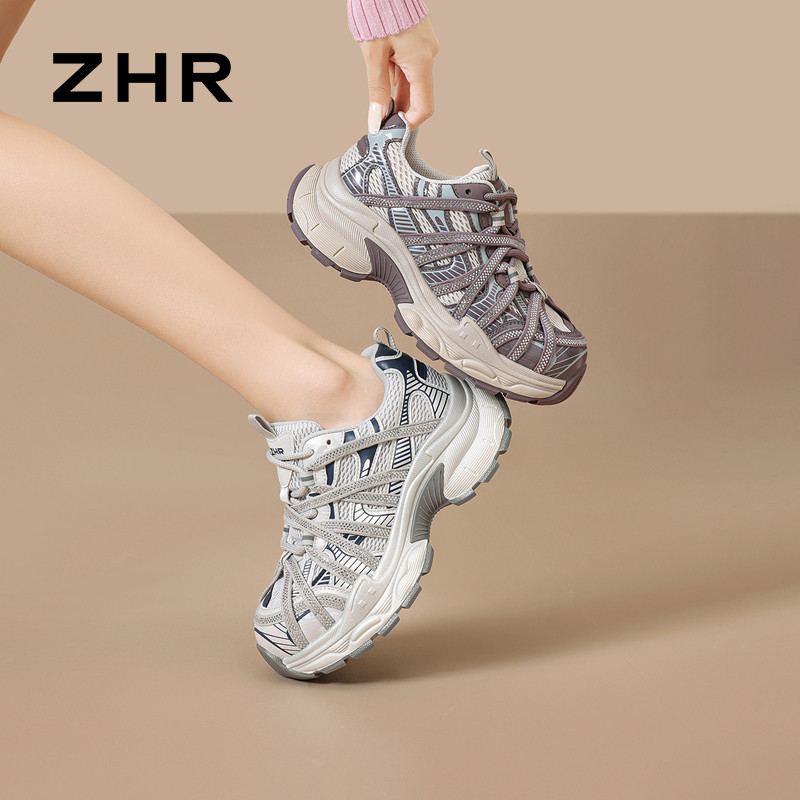 13748956.【ZHR则则】老爹鞋圆头系带厚底女鞋[猪皮软垫]