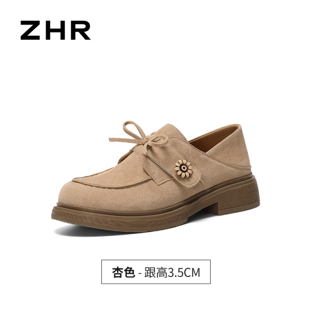 13748988.【ZHR则则】深口单鞋圆头套脚厚底女鞋[猪皮软垫]