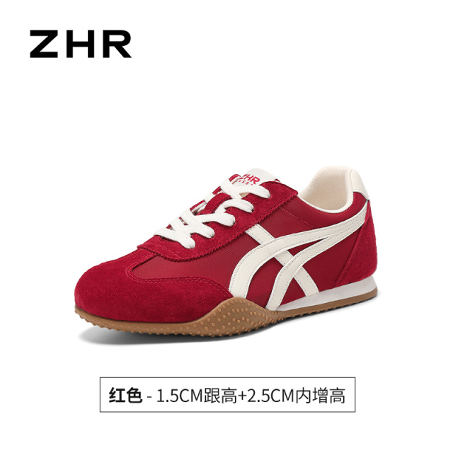 13748912.【ZHR则则】薄底德训鞋圆头系带平底女鞋[雨伞布+头层猪皮+超纤]