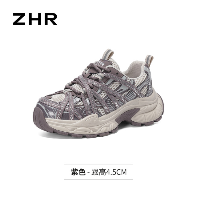 13748956.【ZHR则则】老爹鞋圆头系带厚底女鞋[猪皮软垫]